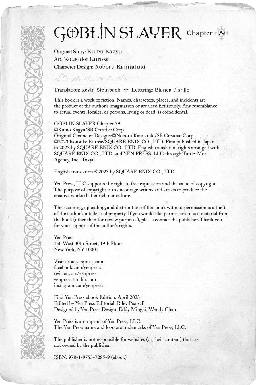 Goblin Slayer Chap 79 - Next Chap 80