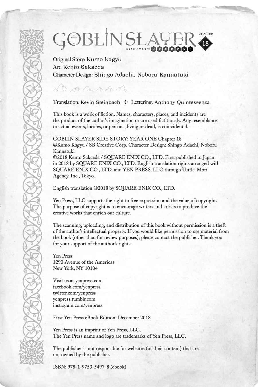 Goblin Slayer Side Story: Year One Chap 18 - Next Chap 19