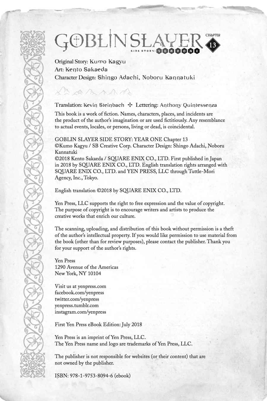 Goblin Slayer Side Story: Year One Chap 13 - Next Chap 14