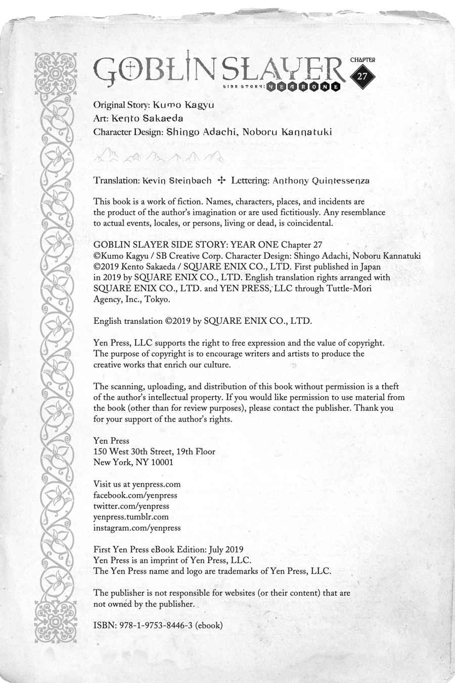 Goblin Slayer Side Story: Year One Chap 27 - Next Chap 28