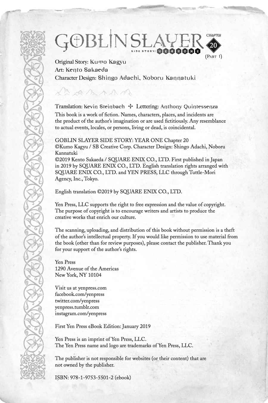 Goblin Slayer Side Story: Year One Chap 20 - Next Chap 21