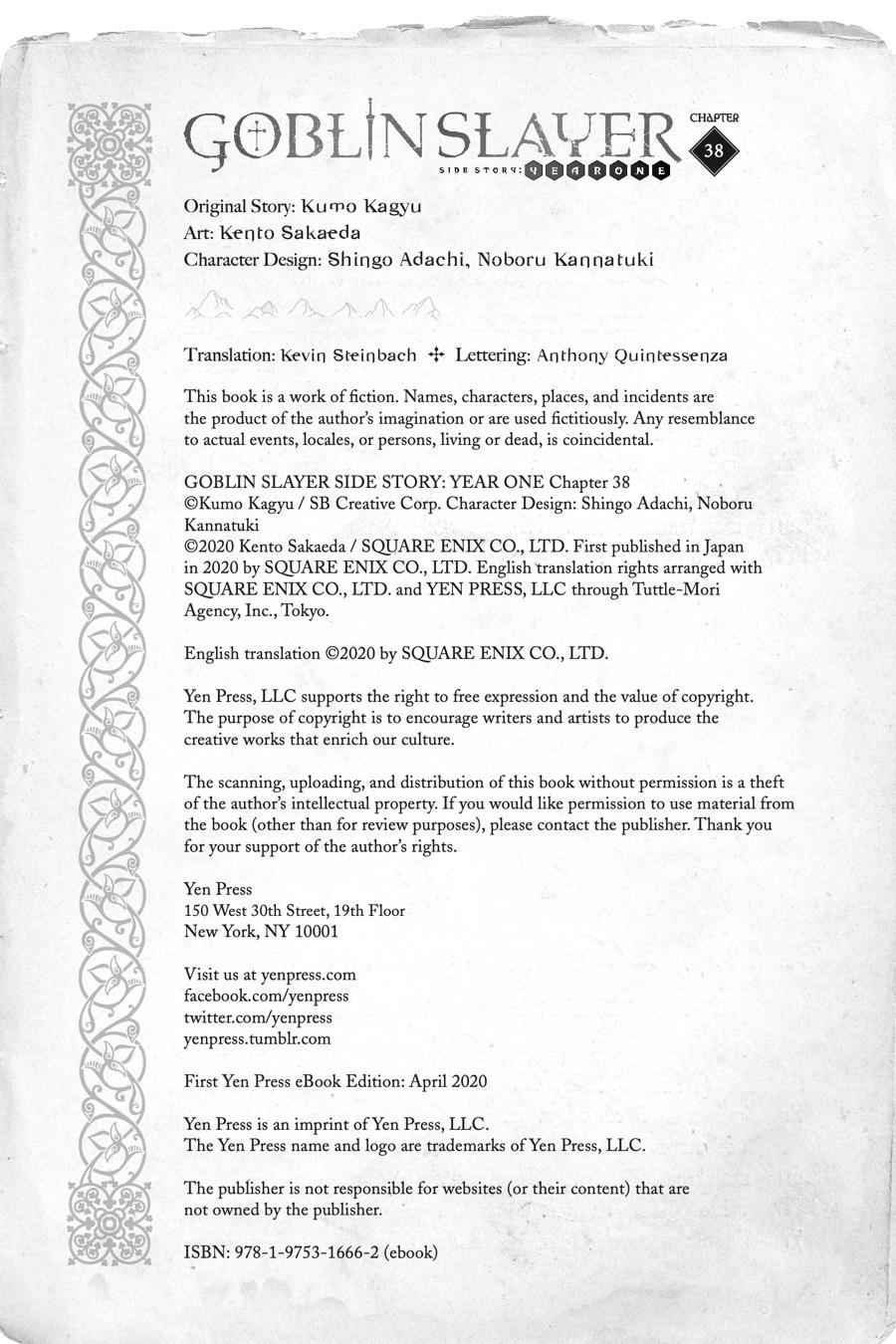 Goblin Slayer Side Story: Year One Chap 38 - Next Chap 39