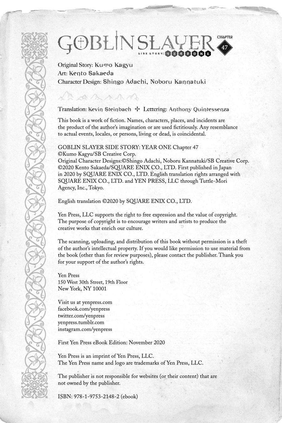 Goblin Slayer Side Story: Year One Chap 47 - Next Chap 48