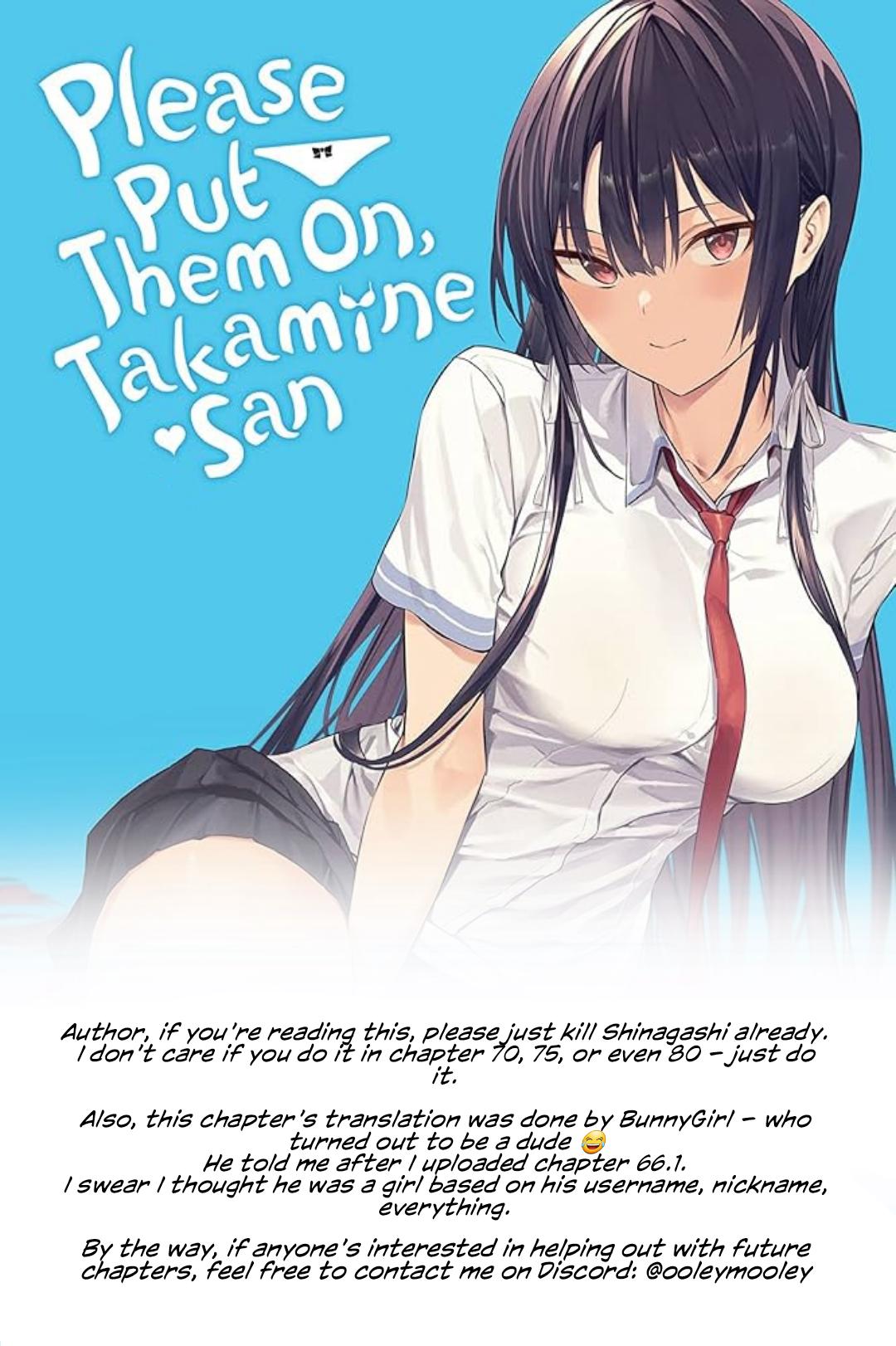 Haite Kudasai, Takamai san Chap 66.2 - Next Chap 67.2