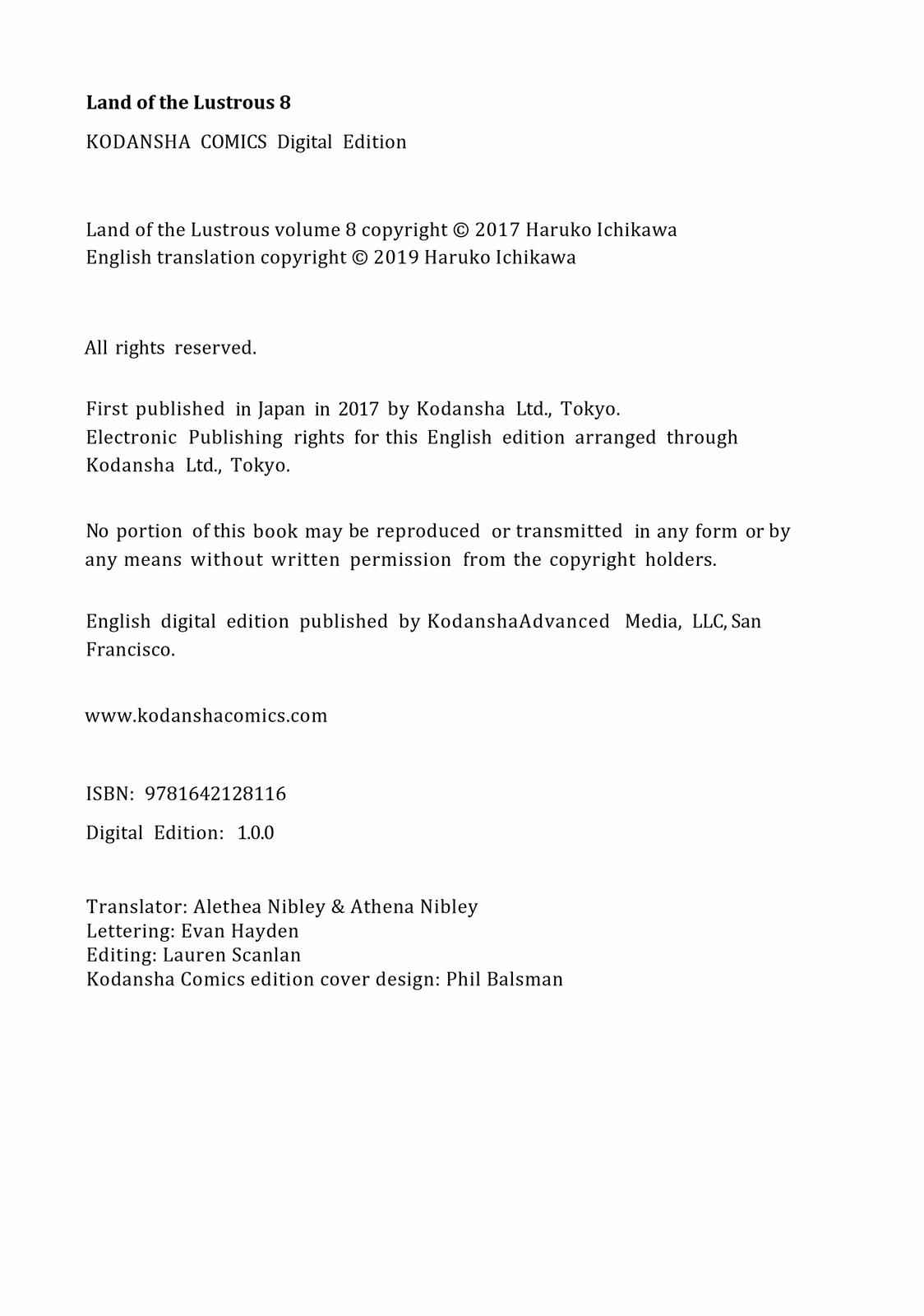 Land of the Lustrous Chap 61 - Next Chap 62