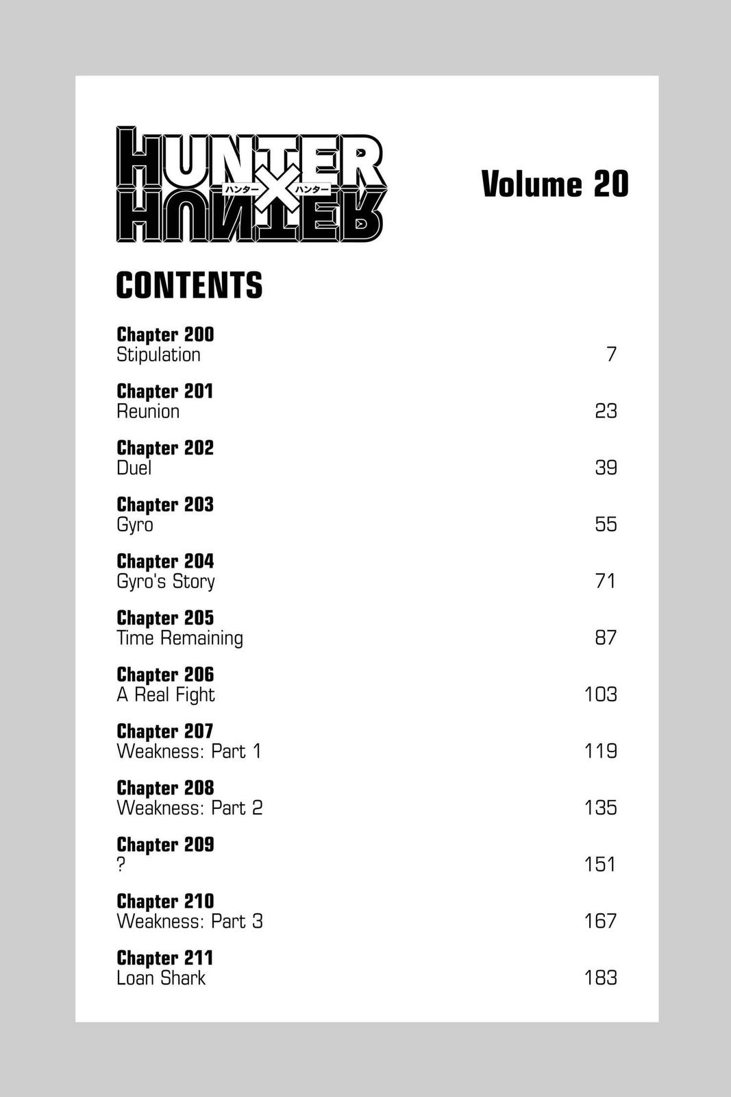 Hunter x Hunter Chap 200 - Next Chap 201