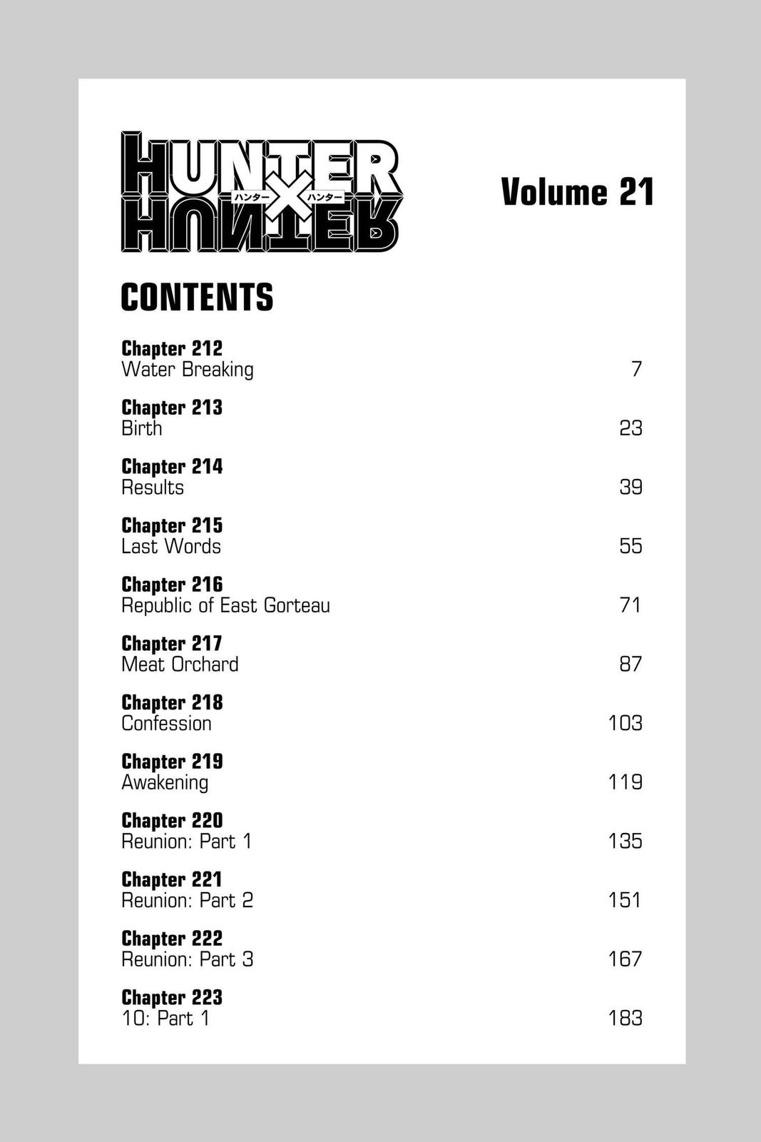 Hunter x Hunter Chap 212 - Next Chap 213