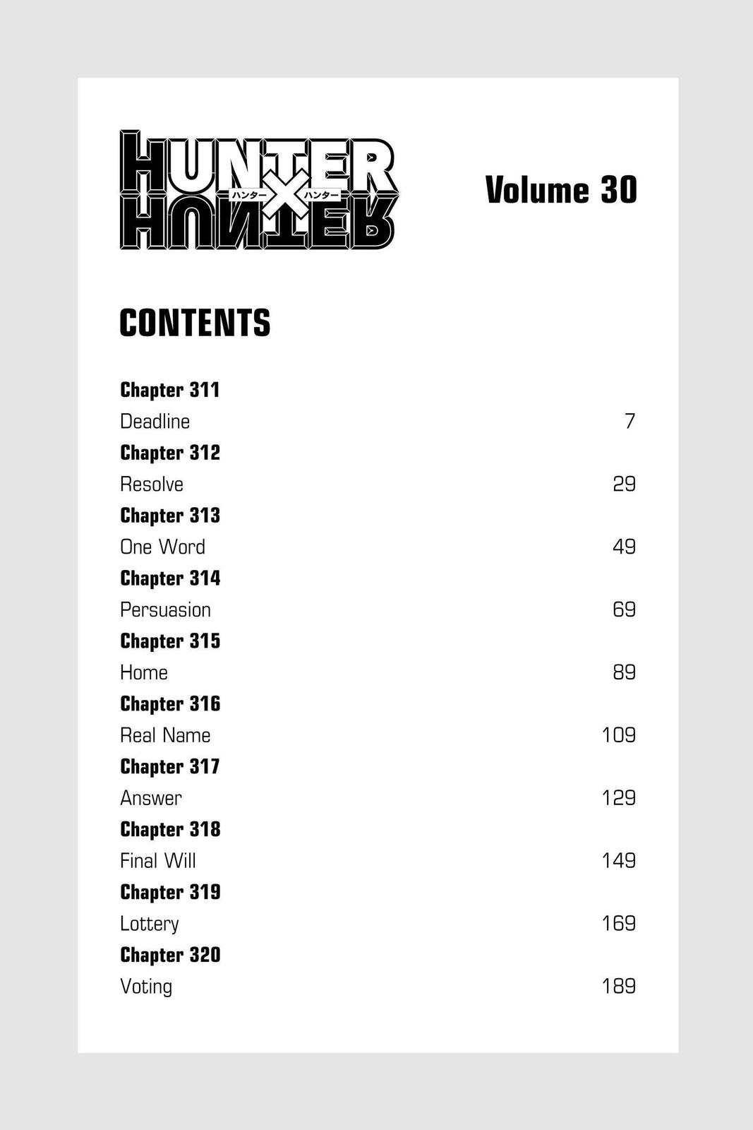 Hunter x Hunter Chap 311 - Next Chap 312