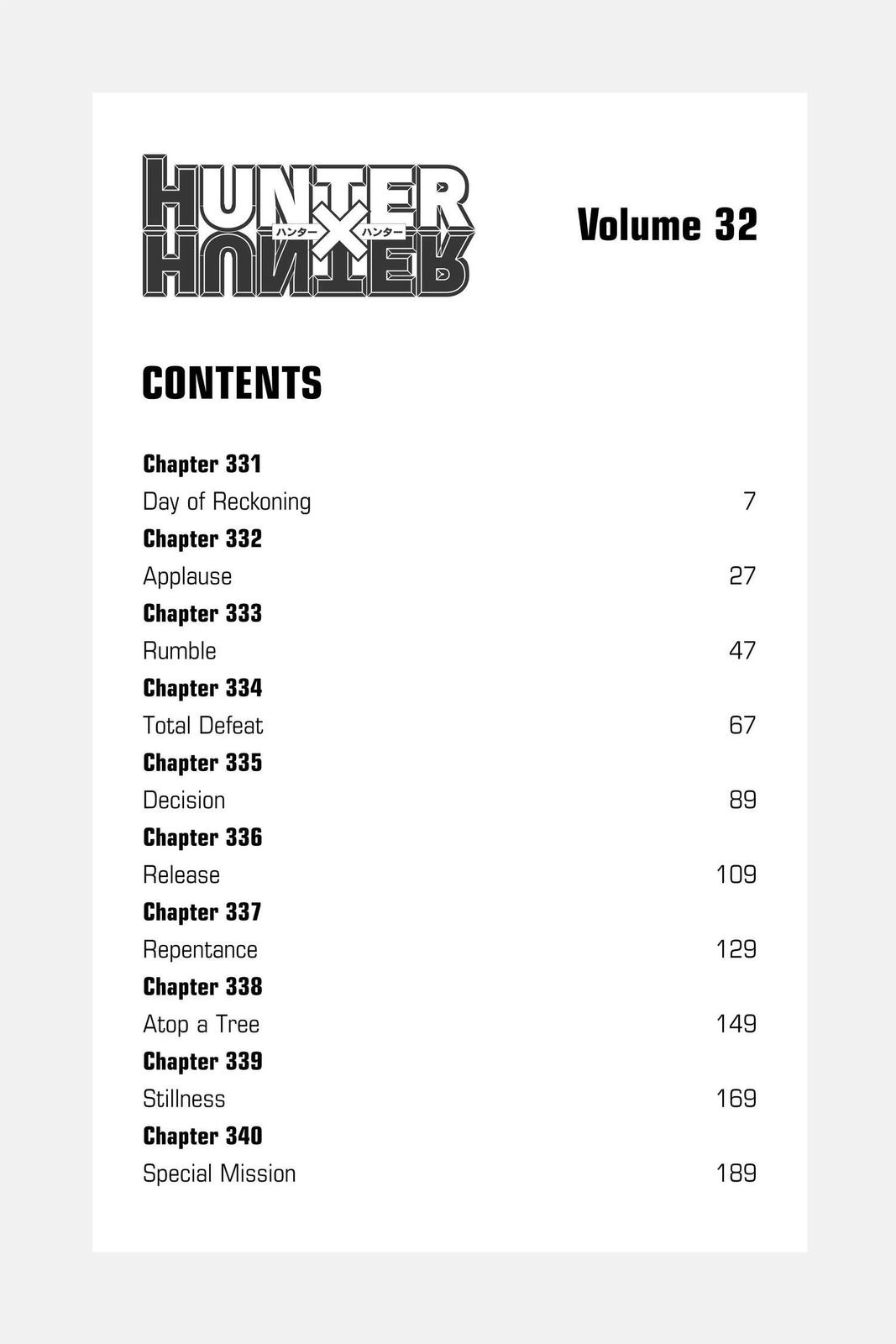 Hunter x Hunter Chap 331 - Next Chap 332