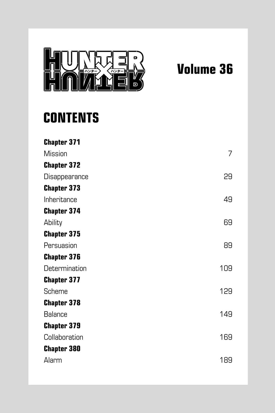 Hunter x Hunter Chap 371 - Next Chap 372
