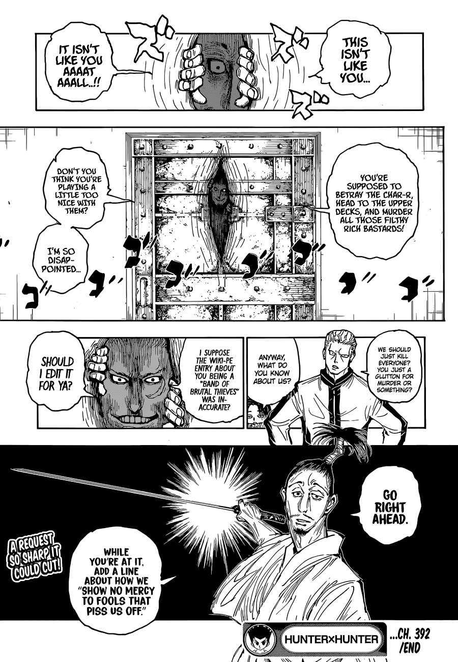 Hunter x Hunter Chap 392 - Next Chap 393