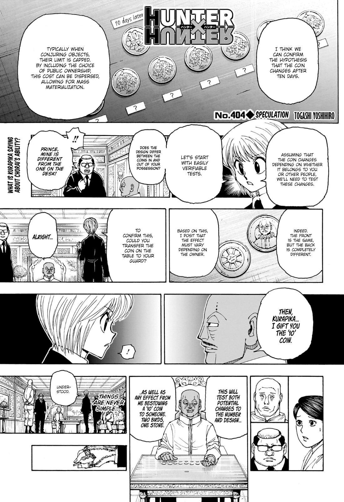 Hunter x Hunter Chap 404 - Next Chap 405