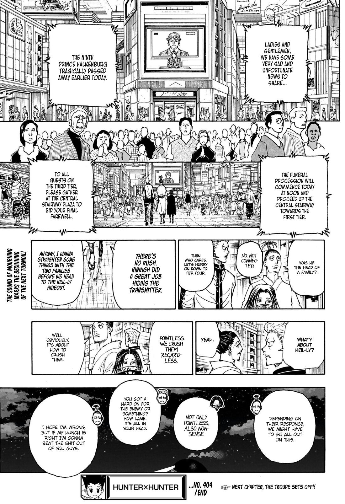Hunter x Hunter Chap 404 - Next Chap 405