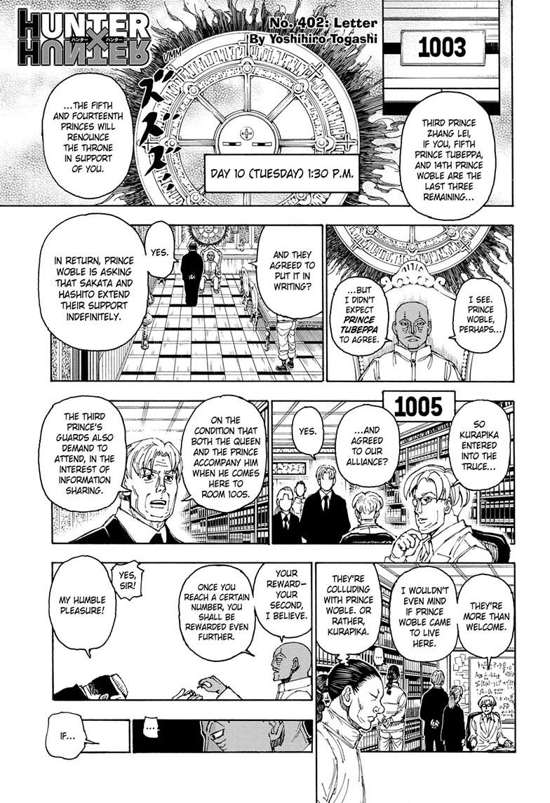 Hunter x Hunter Chap 402 - Next Chap 403