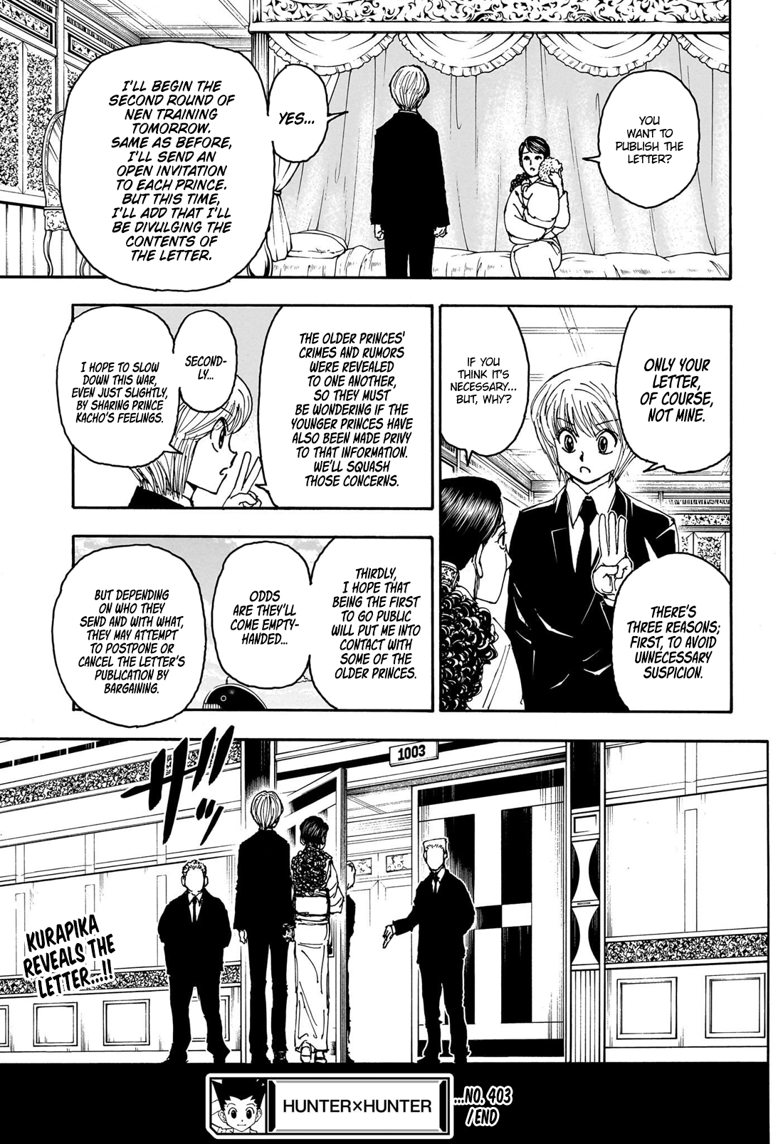 Hunter x Hunter Chap 403 - Next Chap 404