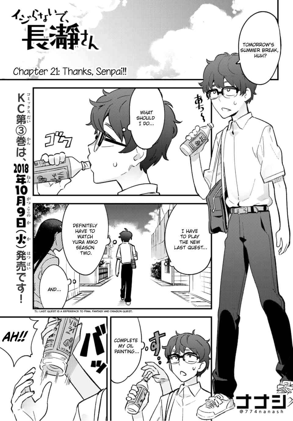 Don't Toy With Me, Miss Nagatoro Chap 21 - Next Chap 22