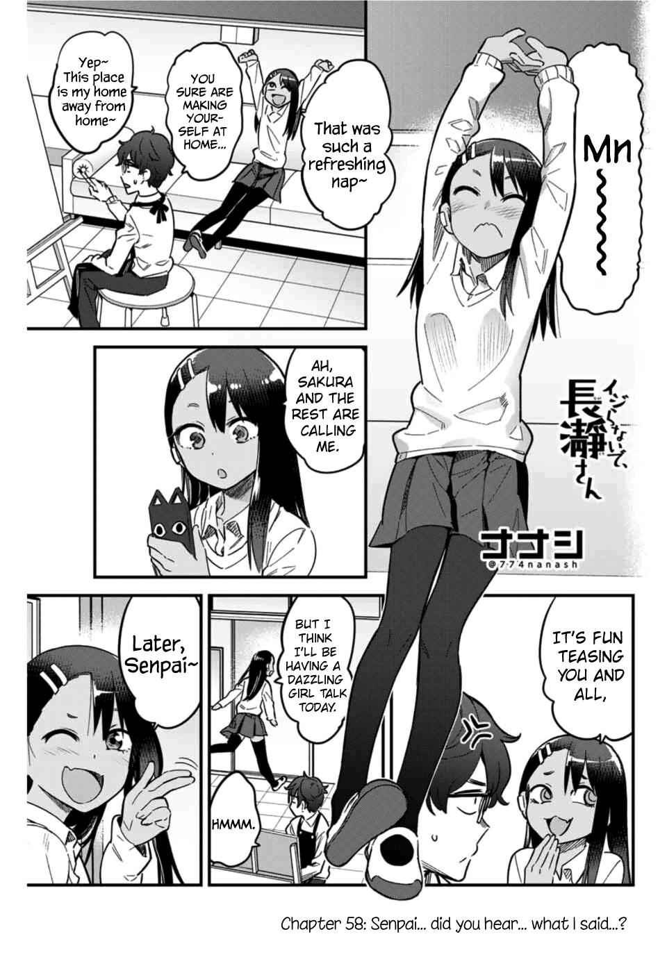 Don't Toy With Me, Miss Nagatoro Chap 58 - Next Chap 59