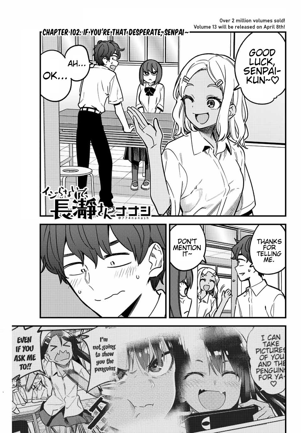 Don't Toy With Me, Miss Nagatoro Chap 102 - Next Chap 103