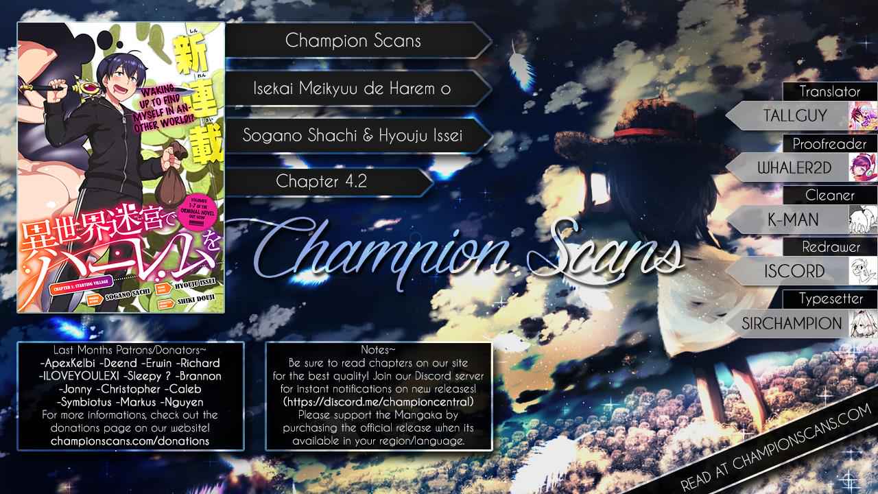 Isekai Meikyuu de Harem o Chap 4.2 - Next Chap 5.2