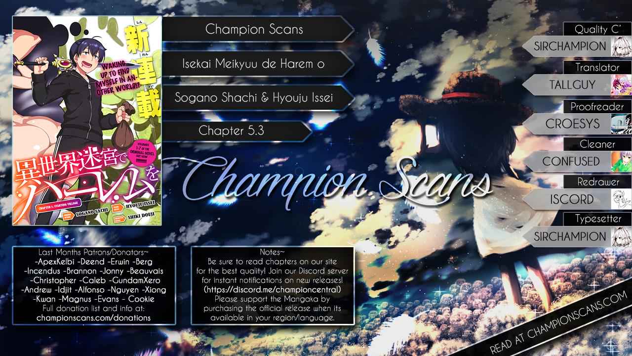 Isekai Meikyuu de Harem o Chap 5.3 - Next Chap 6.3