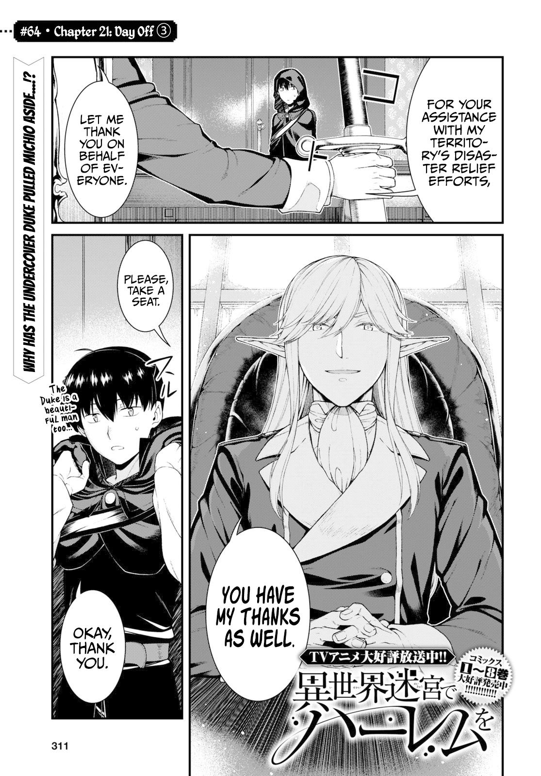 Isekai Meikyuu de Harem o Chap 64 - Next Chap 65