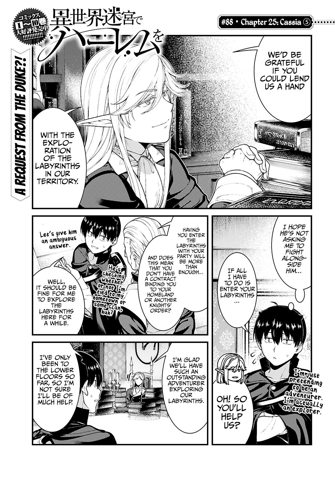 Isekai Meikyuu de Harem o Chap 88 - Next Chap 89