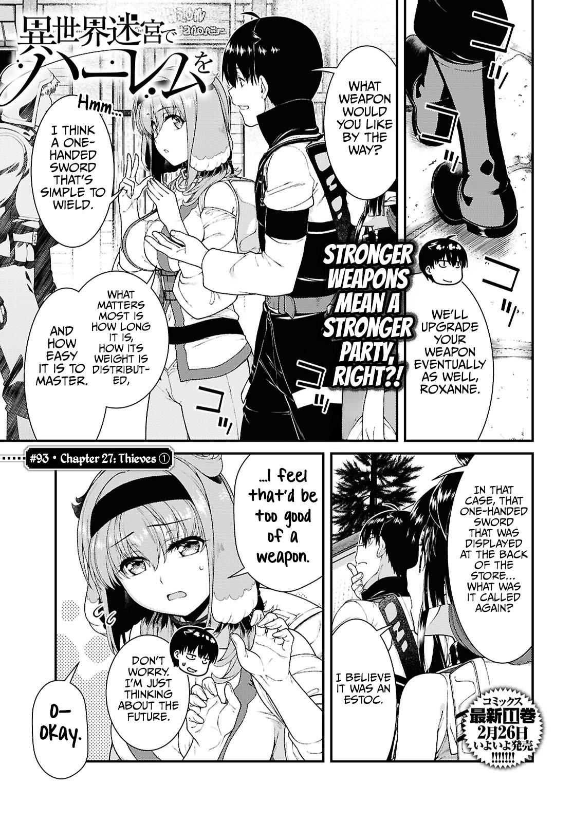 Isekai Meikyuu de Harem o Chap 93 - Next Chap 94