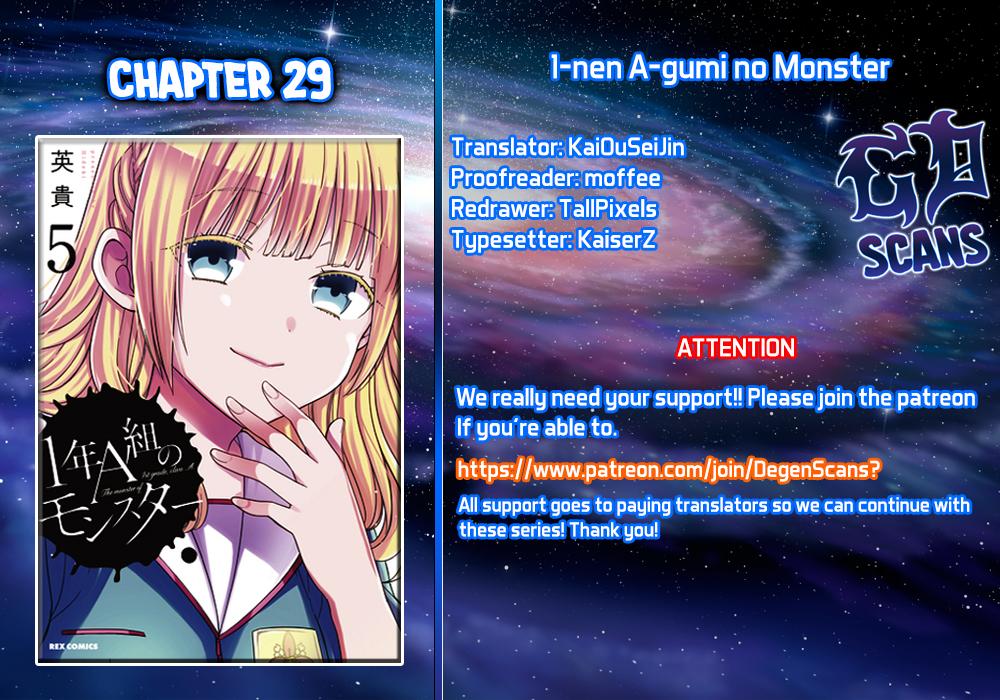 1-nen A-gumi no Monster Chap 29 - Next Chap 30