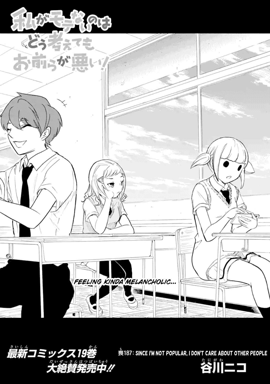 Watashi ga Motenai no wa Dou Kangaetemo Omaera ga Warui! Chap 187 - Next Chap 188