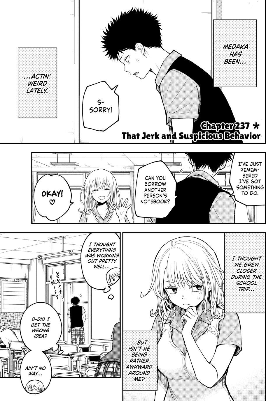 Kuroiwa Medaka ni Watashi no Kawaii ga Tsuujinai Chap 237 - Next Chap 238