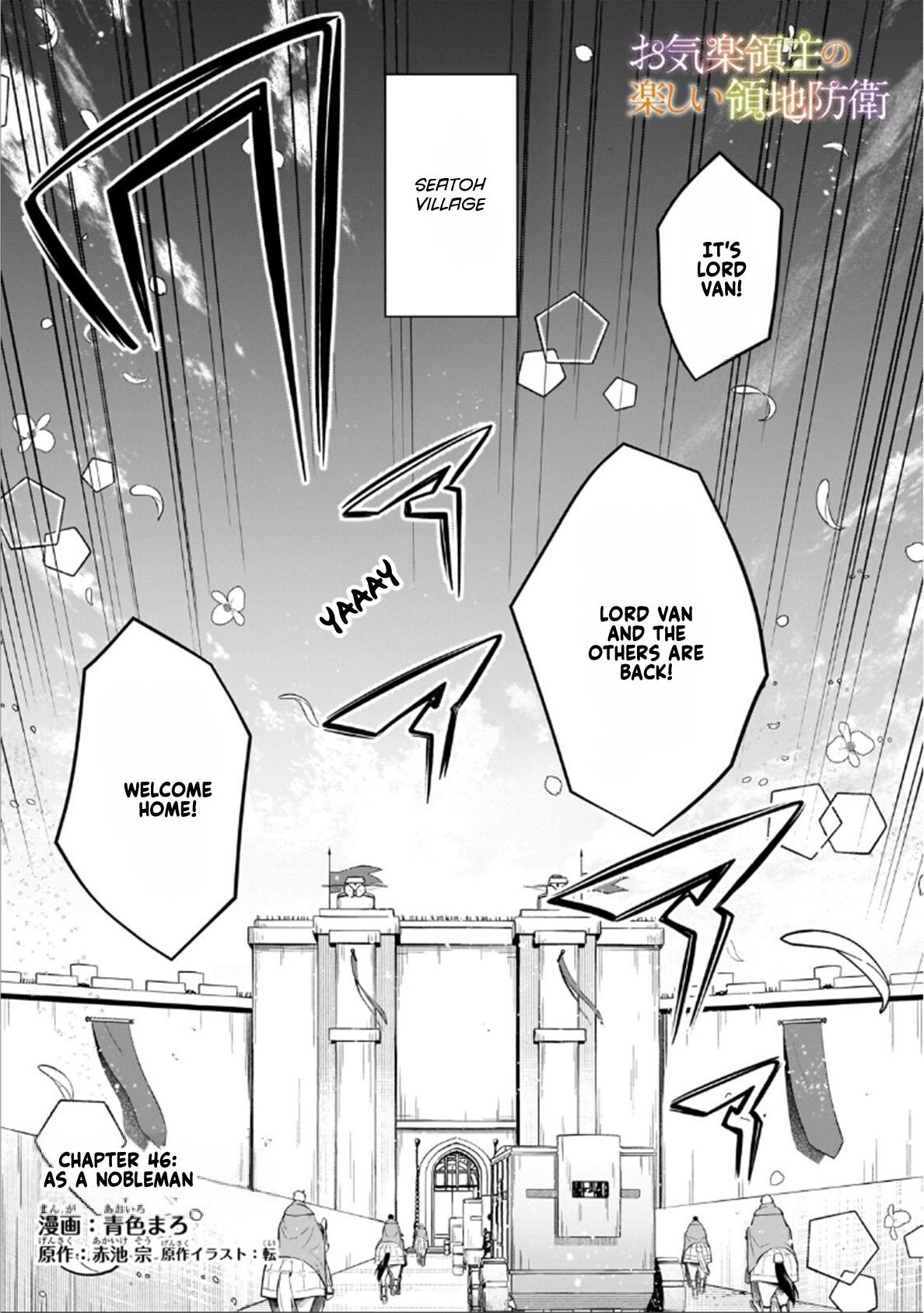 Okiraku Ryoushu no Tanoshii Ryouchi Bouei Chap 46.1 - Next Chap 47.1