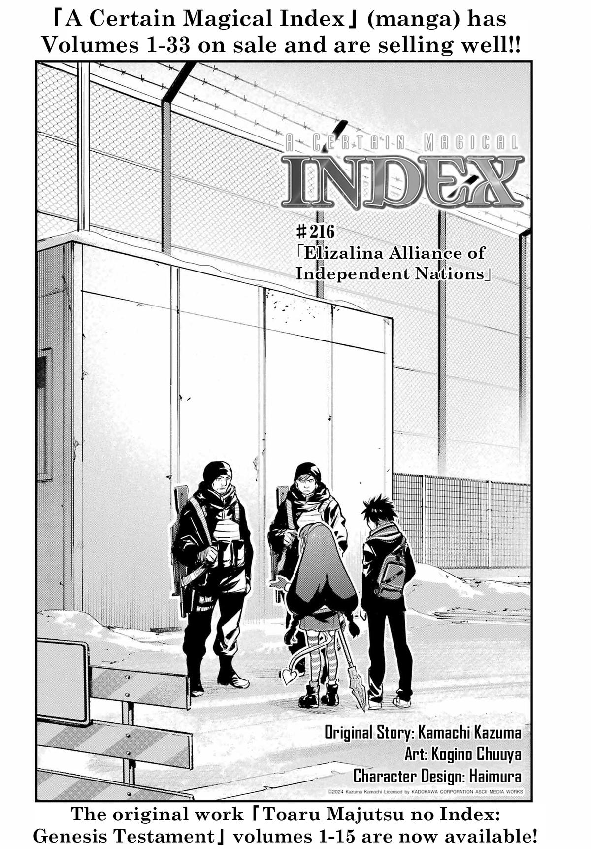 Toaru Majutsu no Index Chap 216 - Next Chap 217
