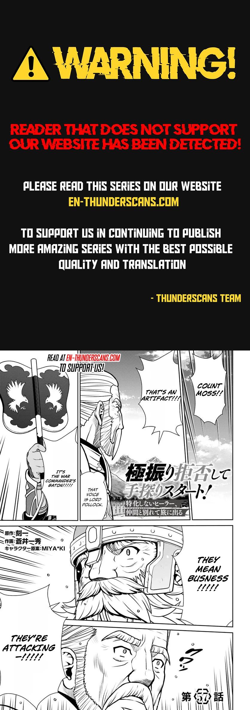 Gokufuri Kyohi shite Tesaguri Start!: Tokka shinai Healer, Nakama to Wakarete Tabi ni Deru Chap 57 - Next Chap 58