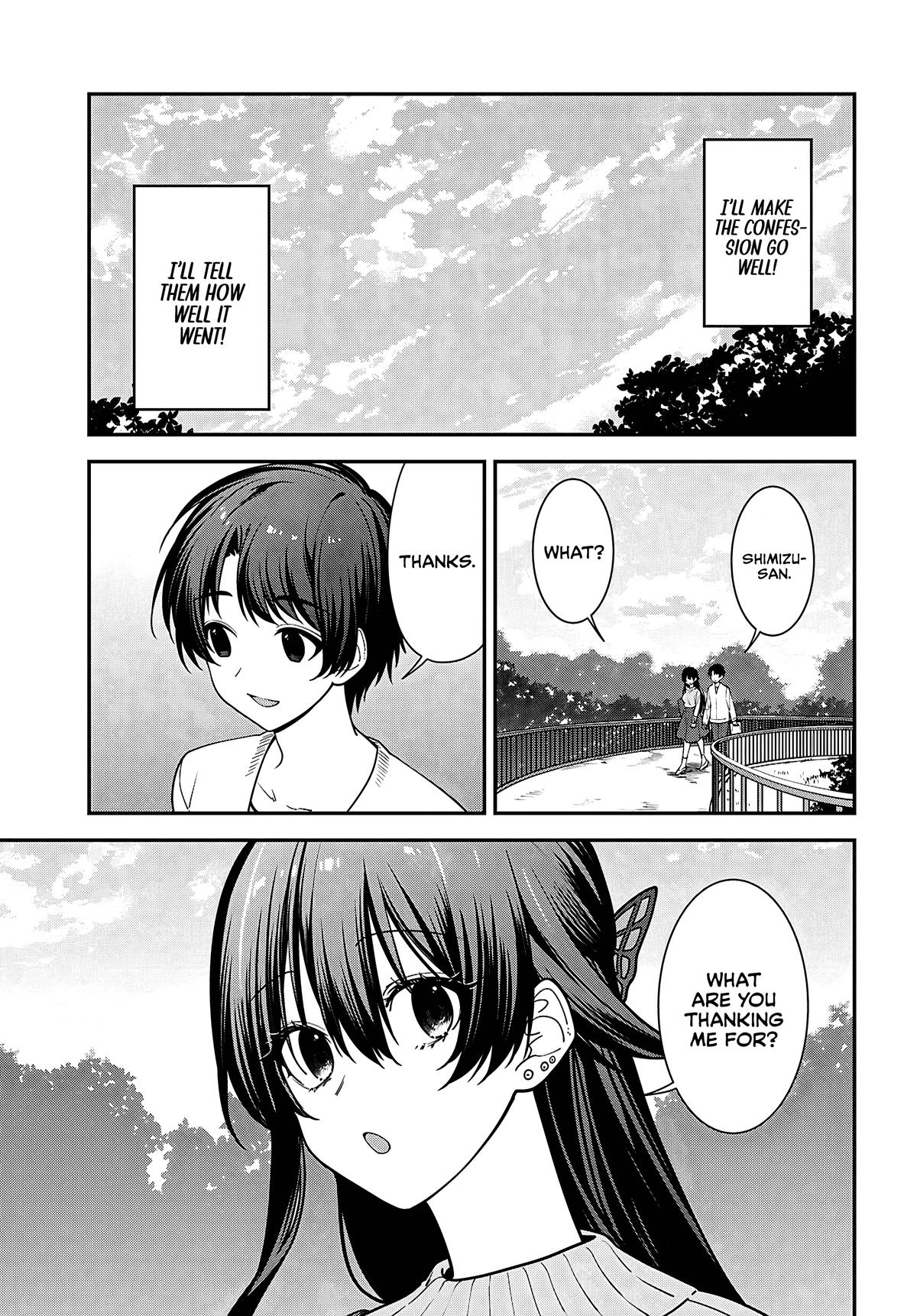 Tonari no Seki no Yankee Shimizu-san ga Kami wo Kuroku Sometekita Chap 21 - Next Chap 22