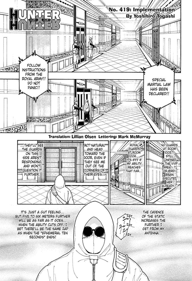 Hunter x Hunter Chap 419 - Next Chap 420