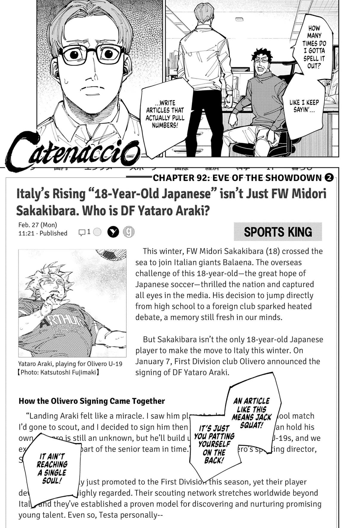 Catenaccio Chap 92 - Next Chap 93