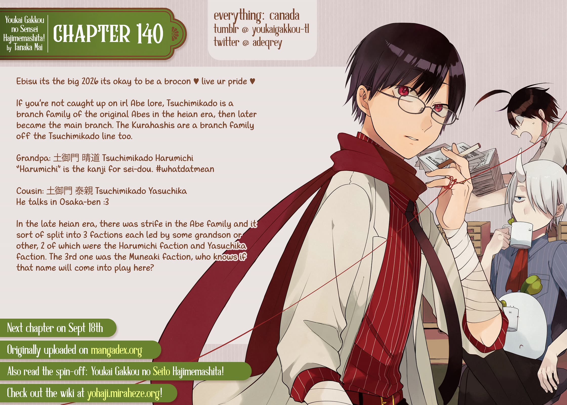 Youkai Gakkou no Sensei Hajimemashita! Chap 140 - Next Chap 141
