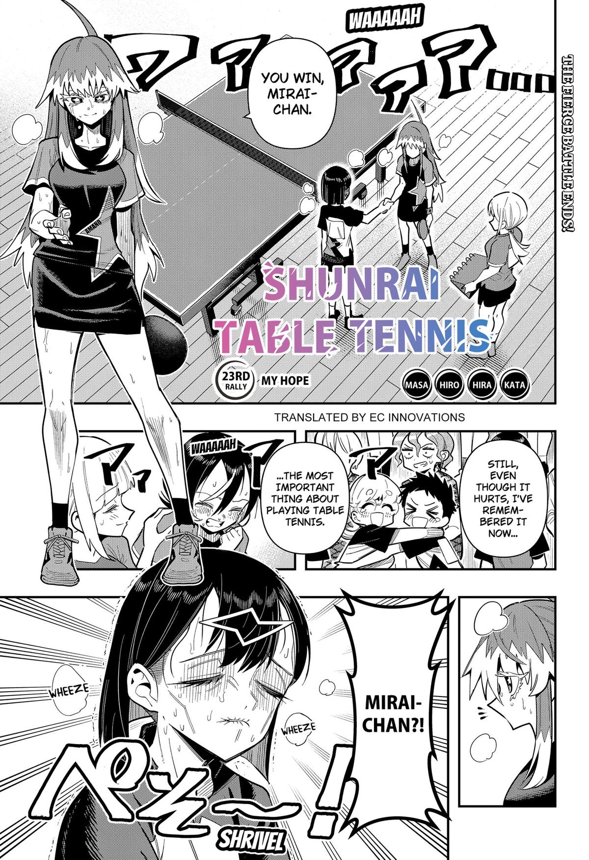 Shunrai Table Tennis Chap 23 - Next Chap 24