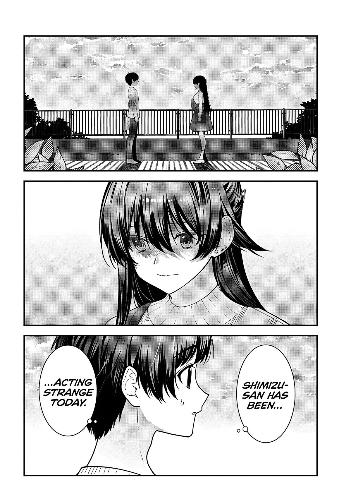 Tonari no Seki no Yankee Shimizu-san ga Kami wo Kuroku Sometekita Chap 22 - Next Chap 23