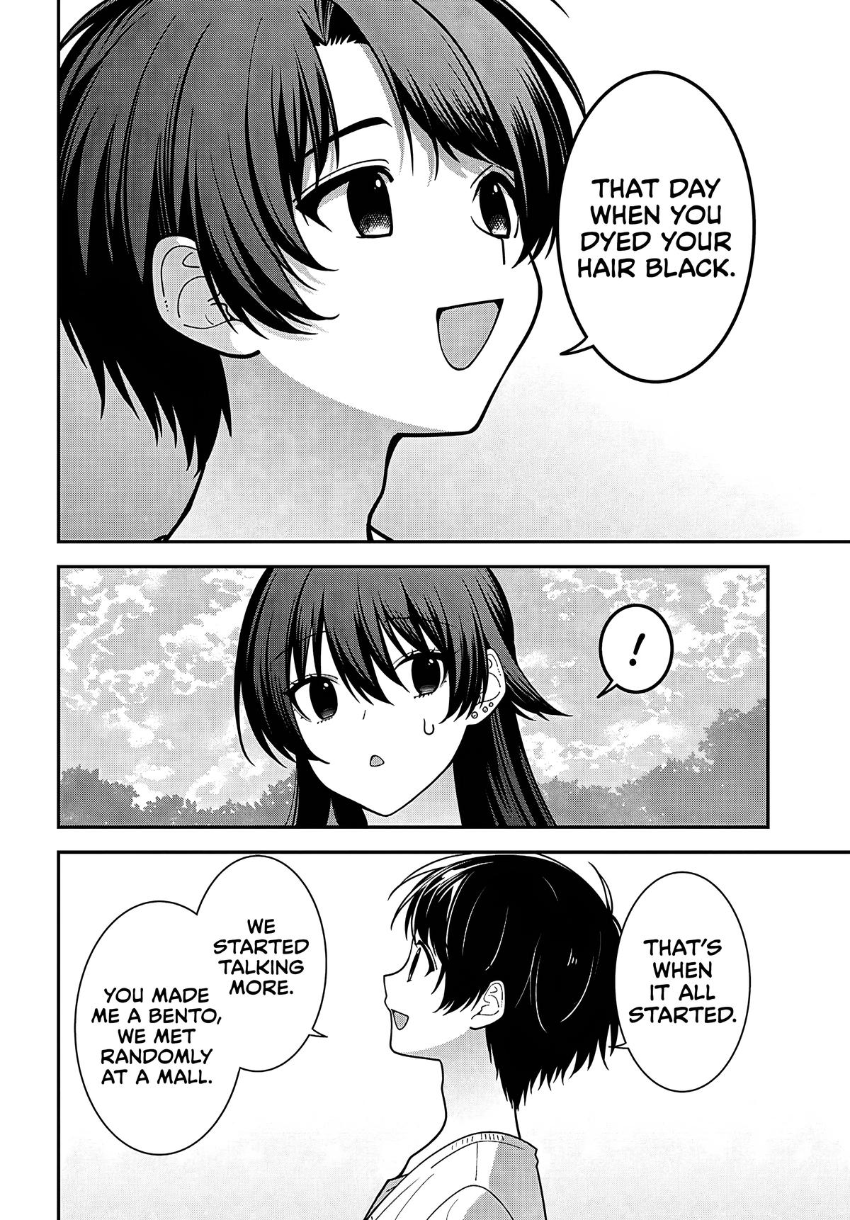 Tonari no Seki no Yankee Shimizu-san ga Kami wo Kuroku Sometekita Chap 22 - Next Chap 23