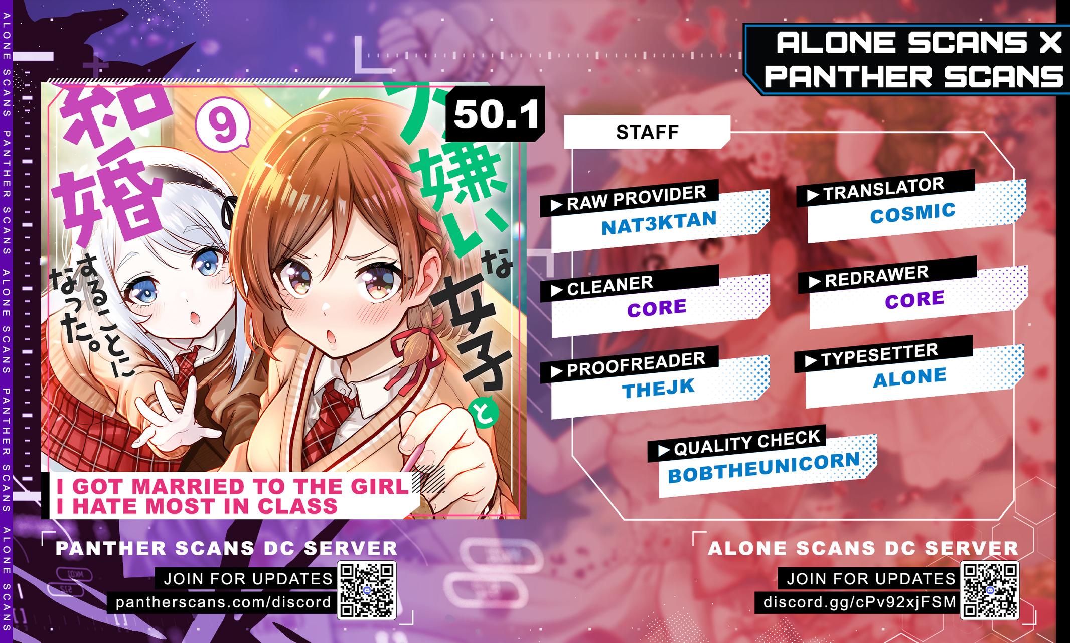 Class no Daikirai na Joshi to Kekkon suru Koto ni Natta. Chap 50.1 - Next Chap 51.1