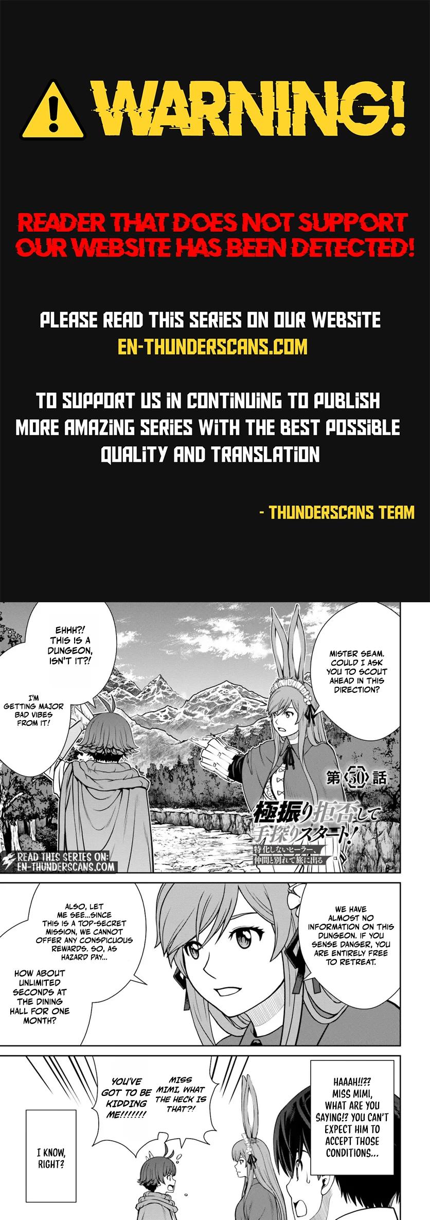 Gokufuri Kyohi shite Tesaguri Start!: Tokka shinai Healer, Nakama to Wakarete Tabi ni Deru Chap 50 - Next Chap 51