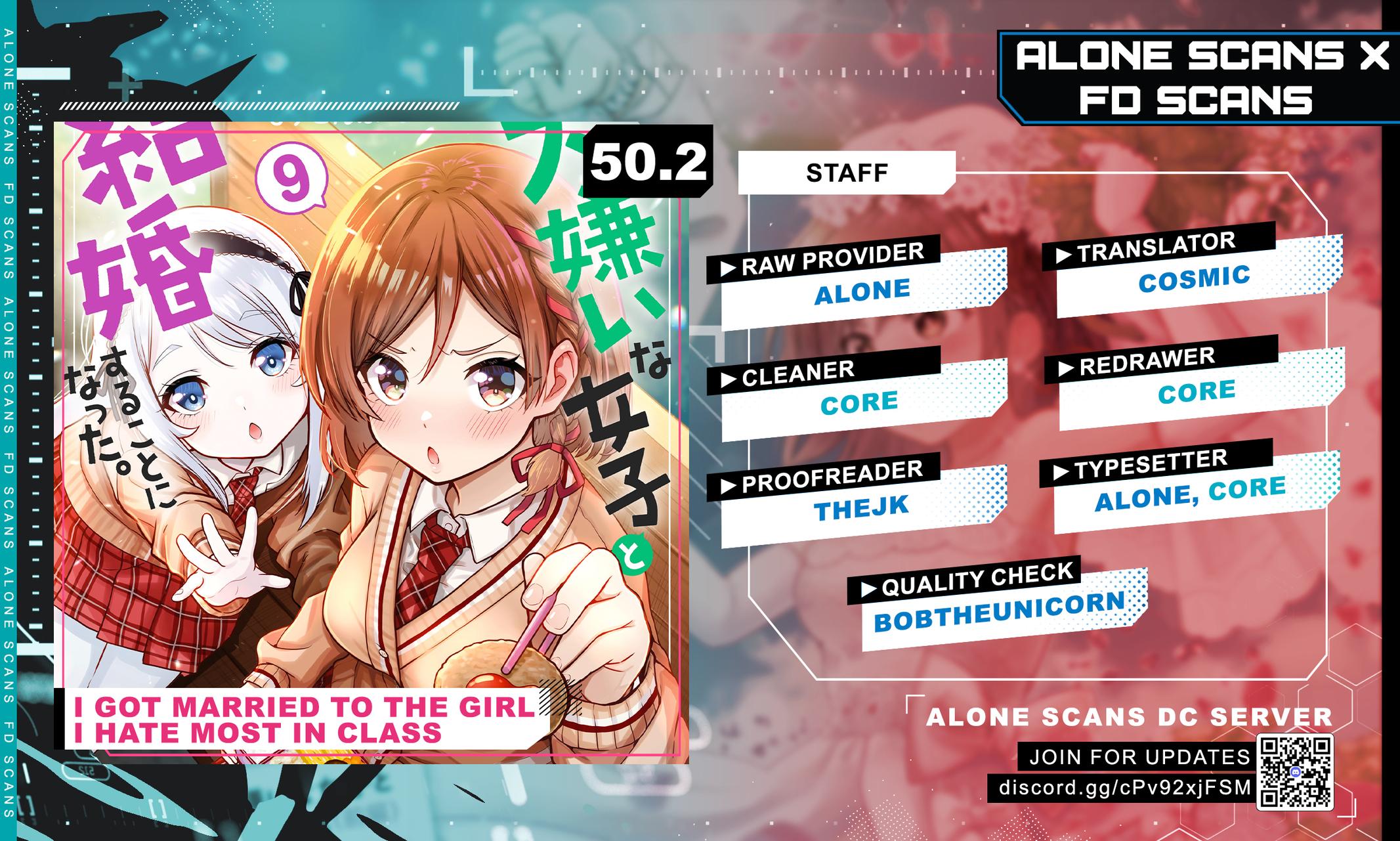 Class no Daikirai na Joshi to Kekkon suru Koto ni Natta. Chap 50.2 - Next Chap 51.2