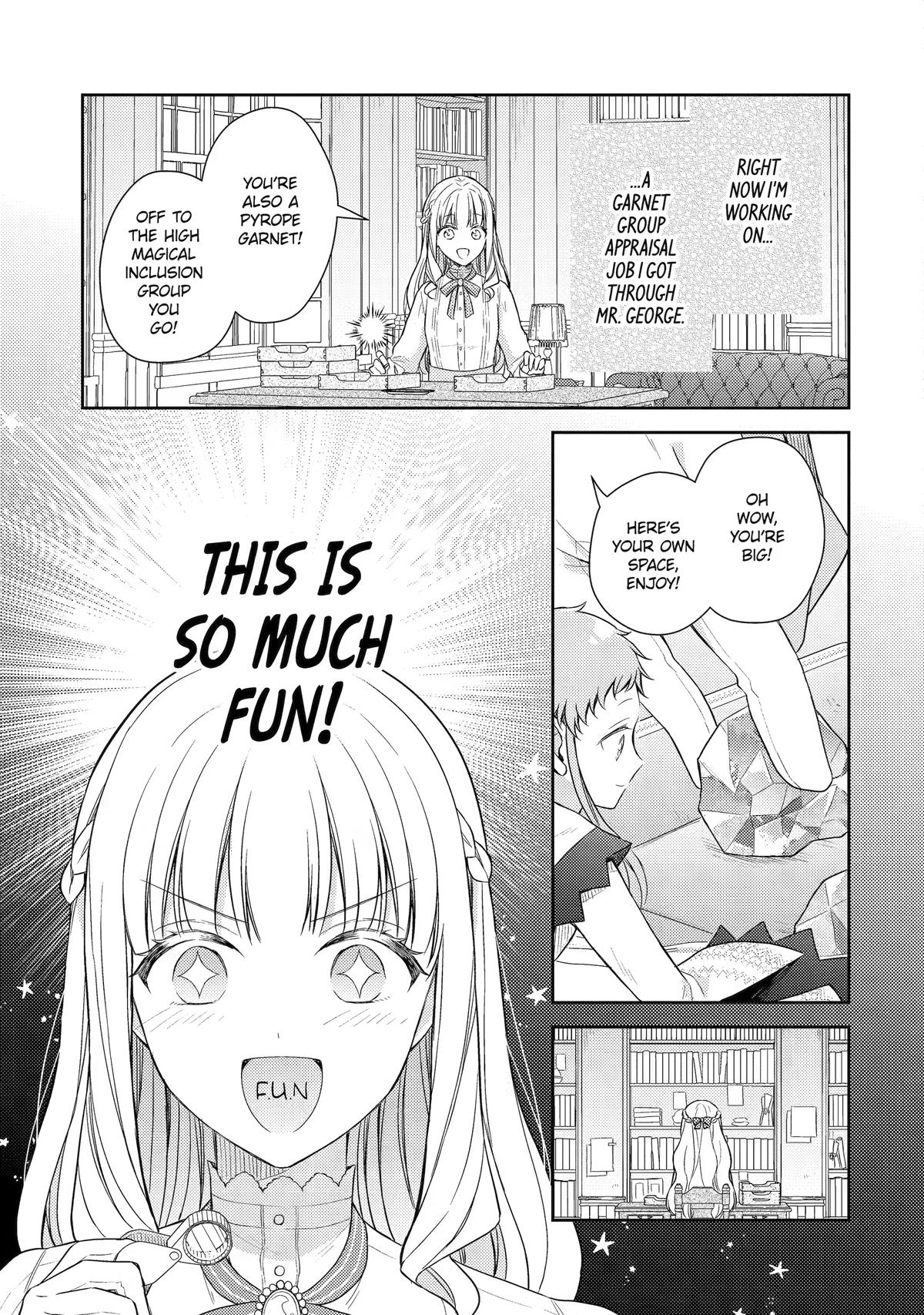 Botsuraku Reijou no Okinimesu mama: Konyaku Haki sareta node Houseki Kanteishi toshite Dokuritsu shimasu Chap 12 - Next Chap 13