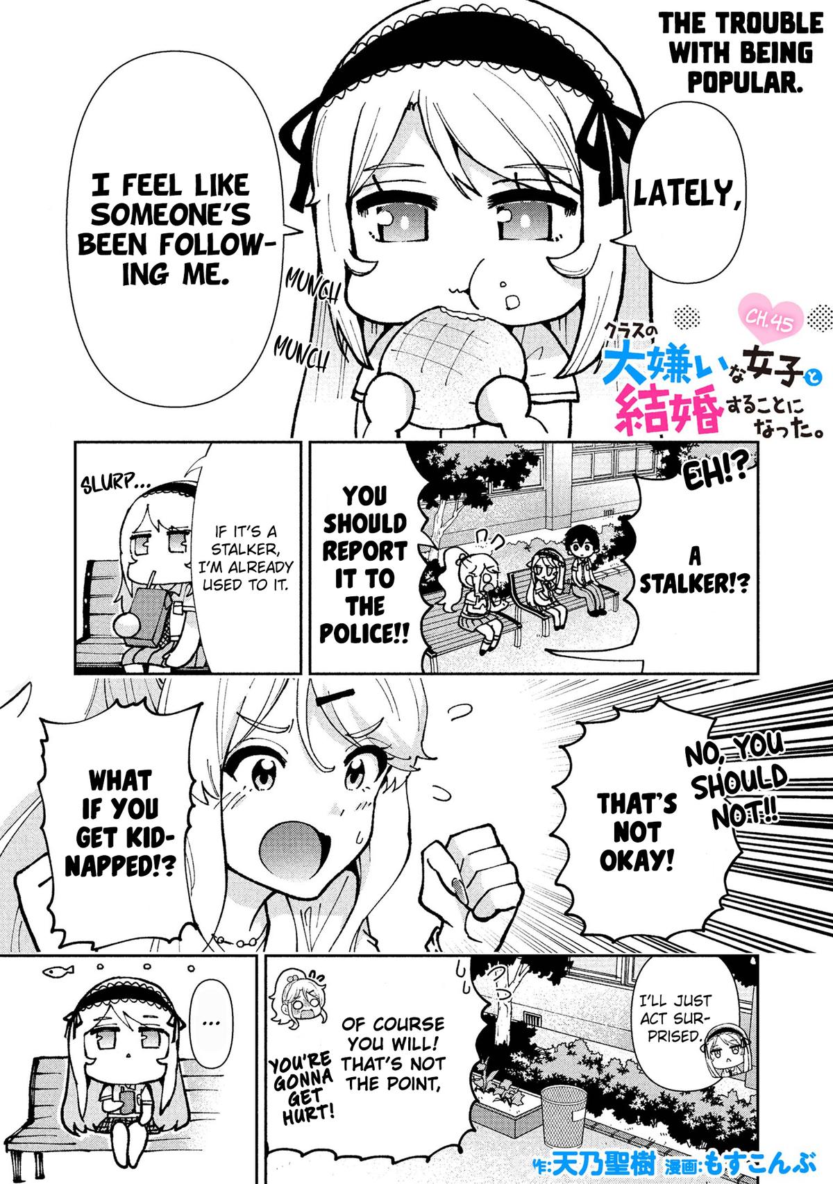 Class no Daikirai na Joshi to Kekkon suru Koto ni Natta. Chap 45.1 - Next Chap 46.1