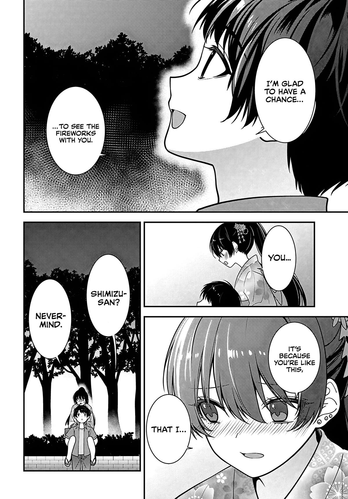 Tonari no Seki no Yankee Shimizu-san ga Kami wo Kuroku Sometekita Chap 16 - Next Chap 17