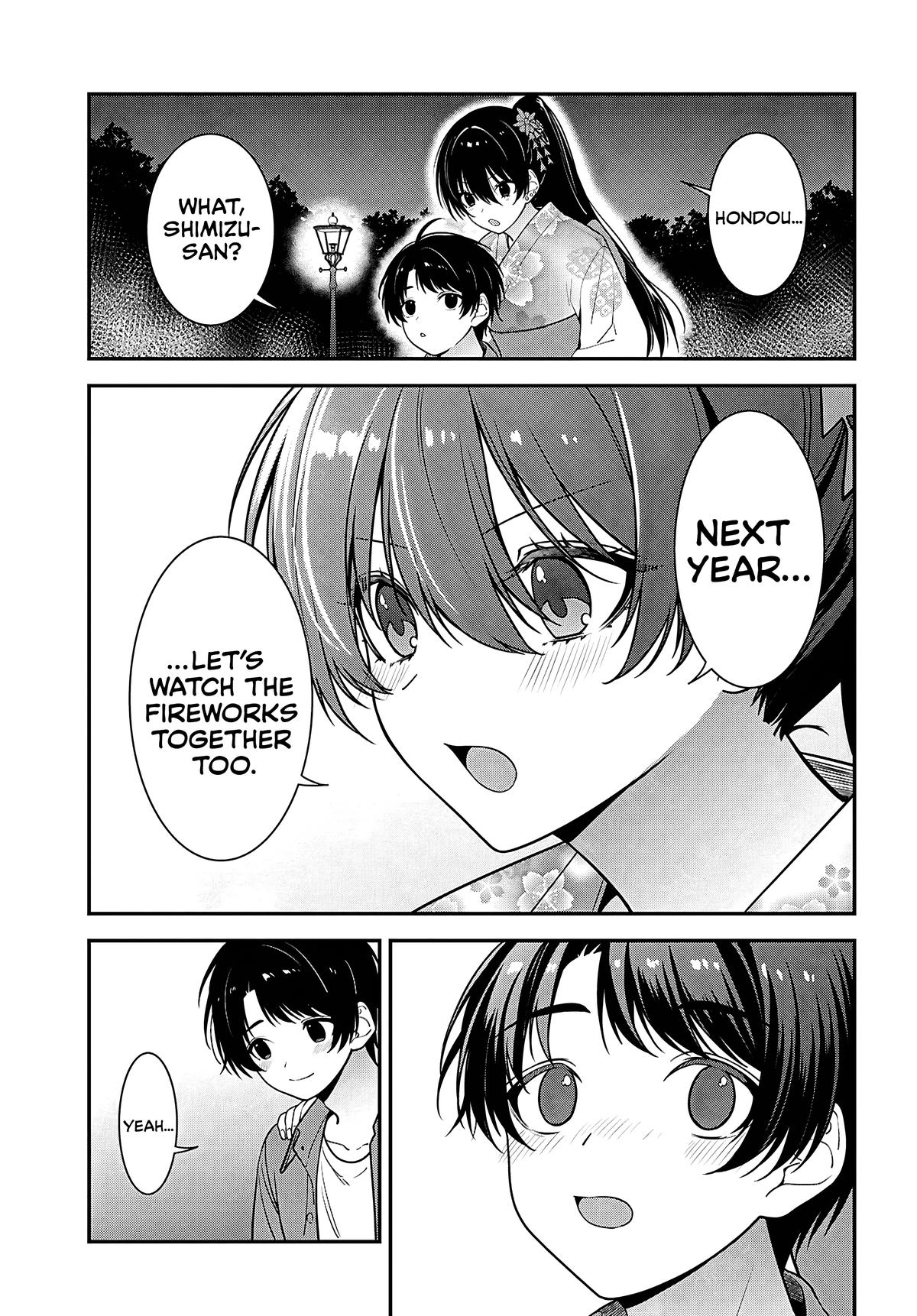 Tonari no Seki no Yankee Shimizu-san ga Kami wo Kuroku Sometekita Chap 16 - Next Chap 17