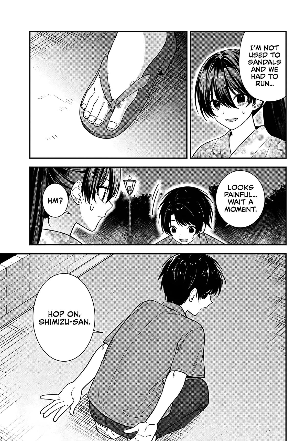 Tonari no Seki no Yankee Shimizu-san ga Kami wo Kuroku Sometekita Chap 16 - Next Chap 17