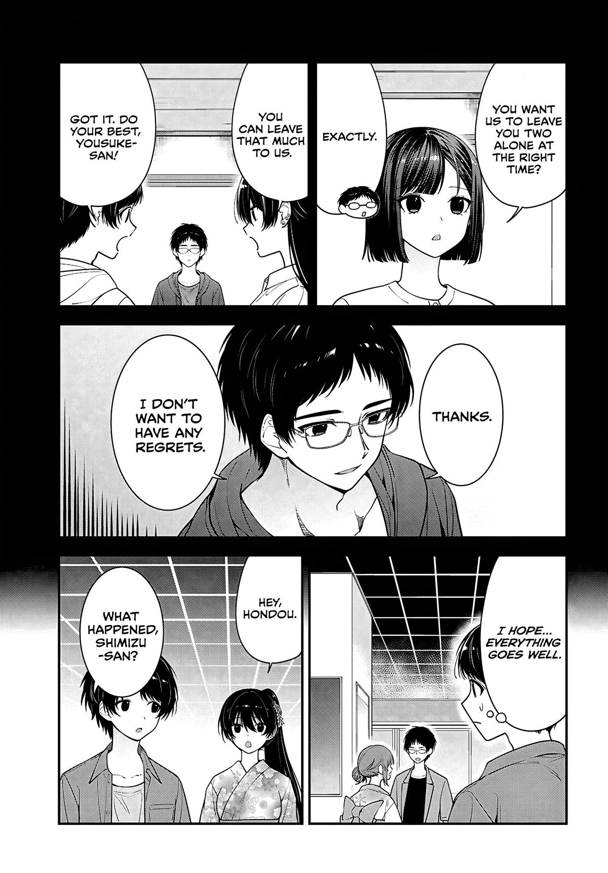 Tonari no Seki no Yankee Shimizu-san ga Kami wo Kuroku Sometekita Chap 16 - Next Chap 17