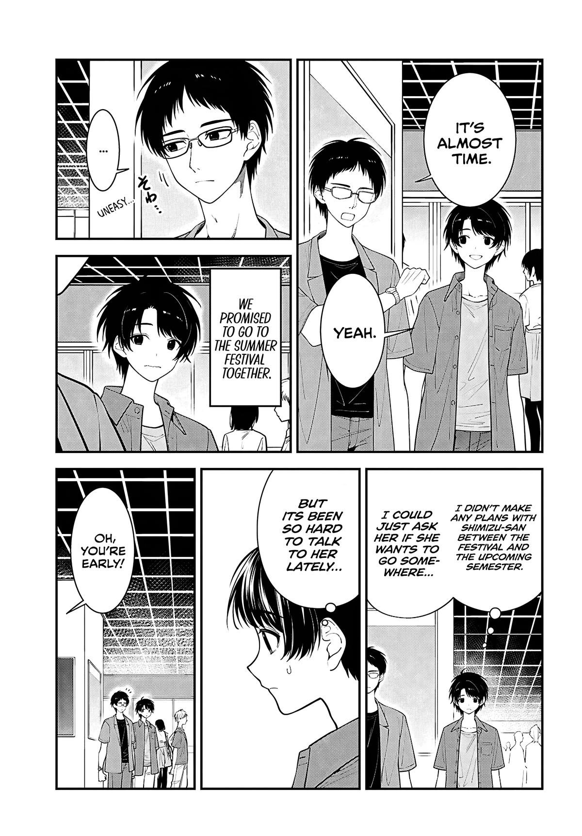 Tonari no Seki no Yankee Shimizu-san ga Kami wo Kuroku Sometekita Chap 16 - Next Chap 17